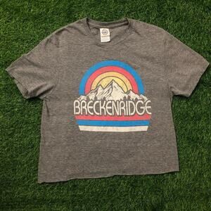Women's Vintage Grey ‘Breckenridge’ Graphic Cropped Top